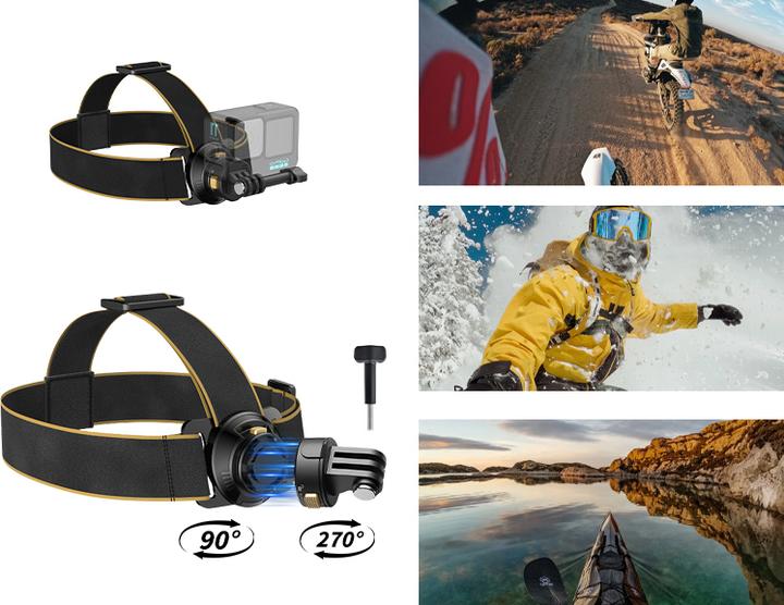 Actual product image Beiwe AC36 Magnetic Headband for Action Camera