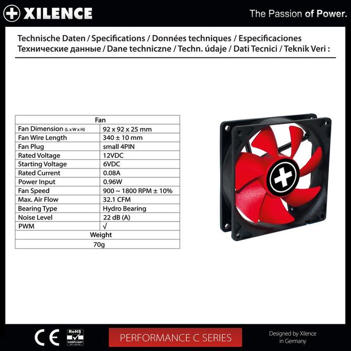 Actual product image Xilence Performance C Series XPF92.R.PWM (92 mm, 1 x)