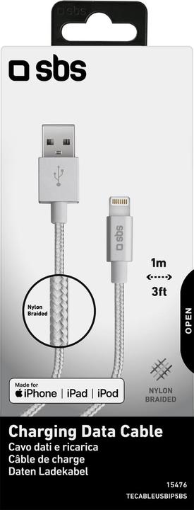 Actual product image SBS Data cable and charger Apple Lightning - Gold Collection (1 m, USB 2.0)