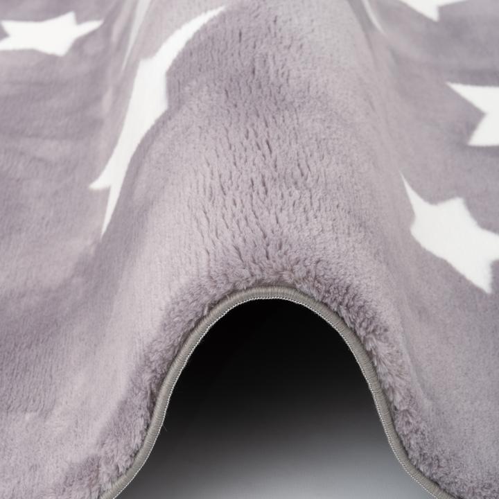 Produktbild Pergamon Super Soft Fellteppich Pearl Kids Sterne Rund (120 x 120 cm)