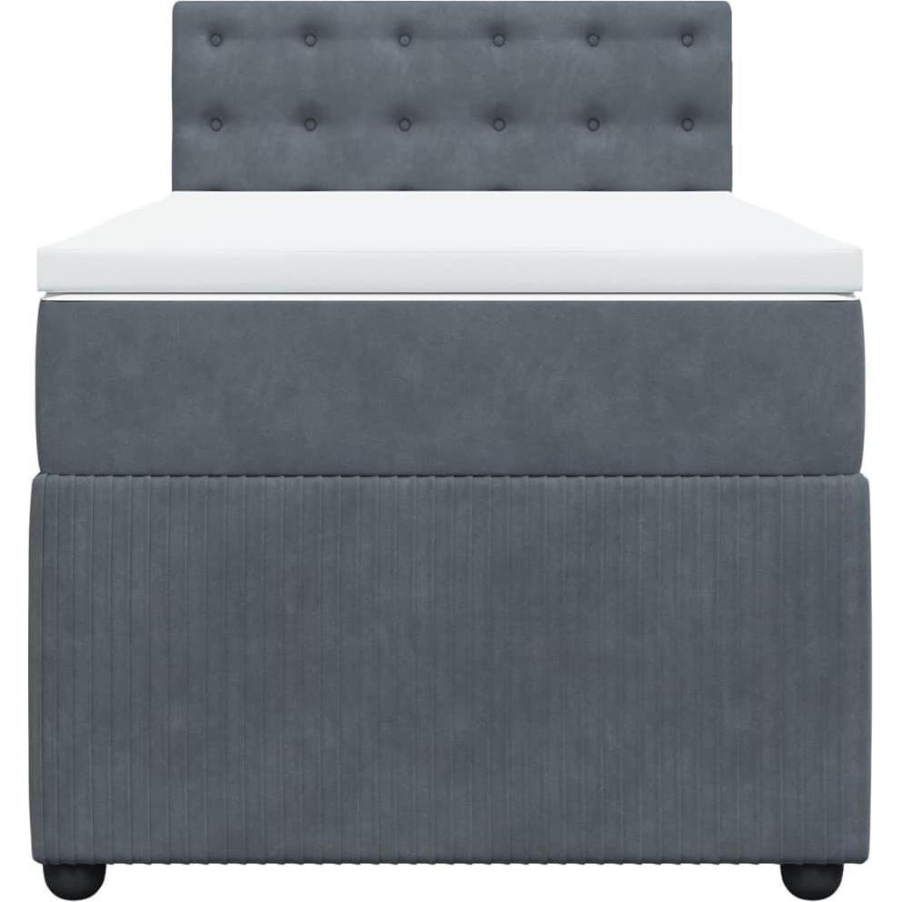 Thumbnail - VidaXL, Bett, Bo x springbett mit Matratze 80 x 200 cm Samt (80 x 200 cm)