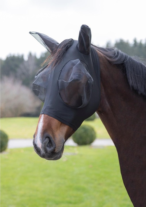 Productafbeelding Kerbl Vliegenmasker FinoStrech zwart, Cob