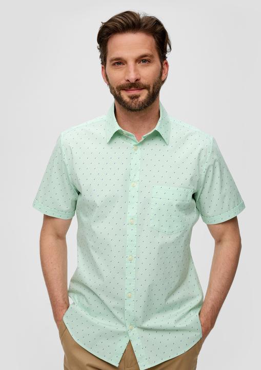 Produktbild s.Oliver Hemd Slim: Kurzarmhemd aus Baumwollstretch (M)