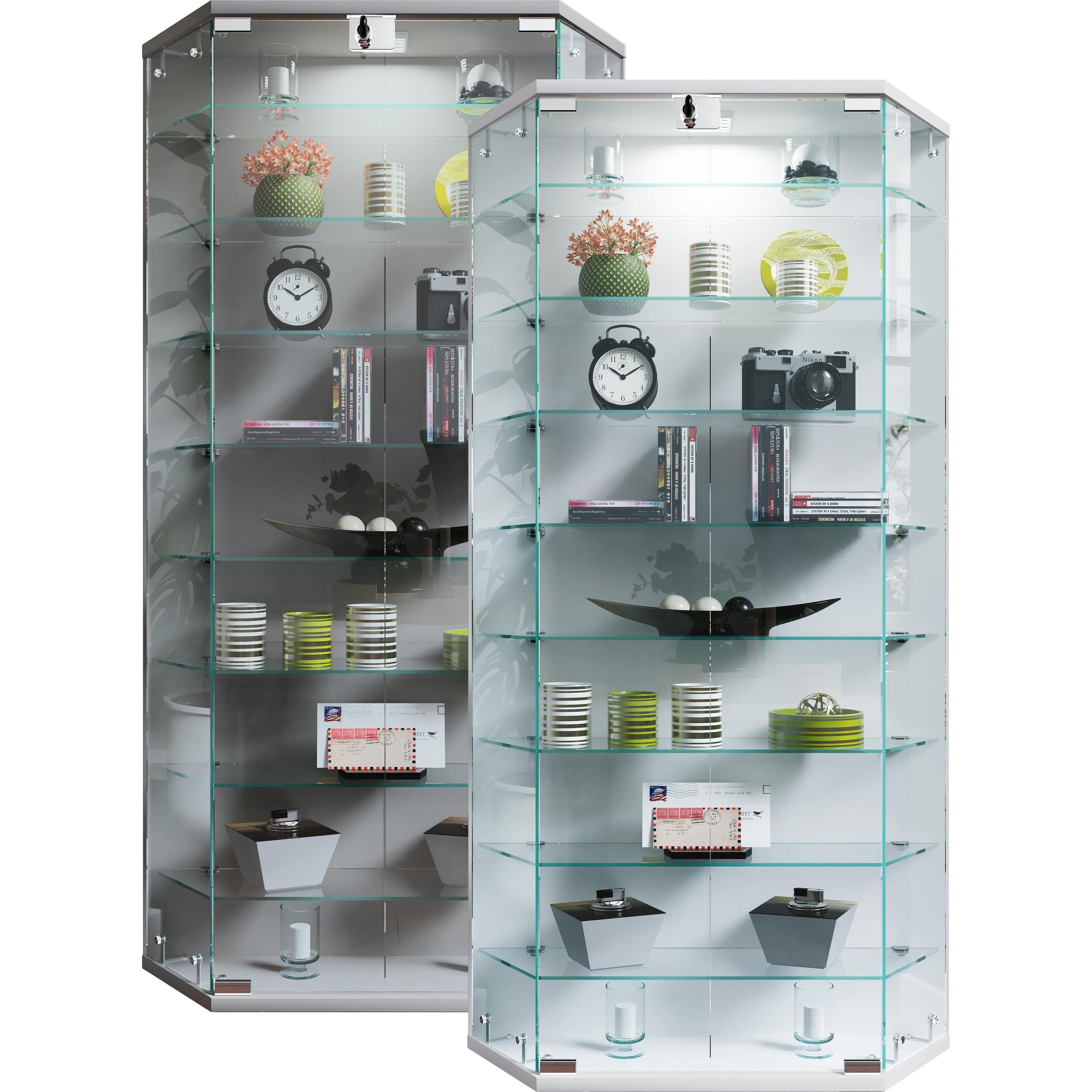 VCM, Vitrine + Buffetschrank, Wandvitrine Glasvitrine Benila XL (83 x 17 x 114 cm)