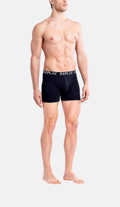 Immagine prodotto Replay Trunk BOXER Style 01/C Basic Cuff Logo im 2er Pack (XL, Confezione da 2)