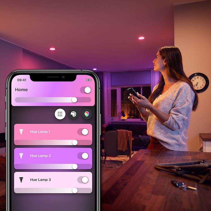 Produktbild Philips Hue White & Color Ambiance BT (GU10, 5.70 W, 350 lm, 2 x, G)