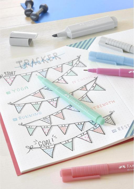 Produktbild Faber-Castell Fineliner Broadpen 1554 0.8 mm, Purpurrosa (Pink, 1 x)
