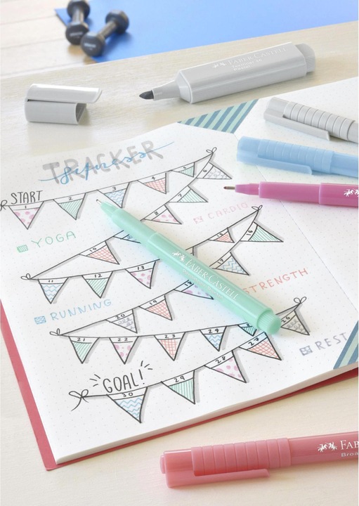 Produktbild Faber-Castell Fineliner Broadpen 1554 0.8 mm, Purpurrosa (Pink, 1 x)
