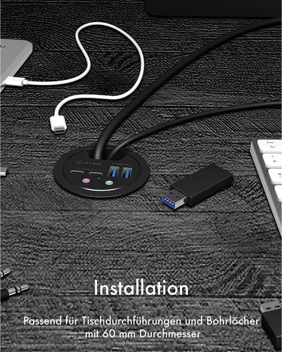 Productafbeelding Icy Box IB-HUB1403B (USB-A, 4 ports)