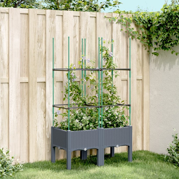 Actual product image VidaXL Planter with trellis PP