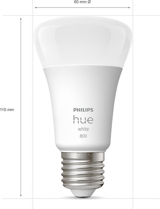 Produktbild Philips Hue White (E27, 9 W, 806 lm, 4 x, F)