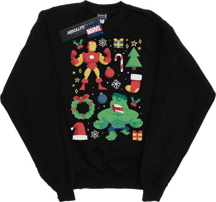 Produktbild Iron Man And Hulk Christmas Day Sweatshirt Jungen (152, 158)