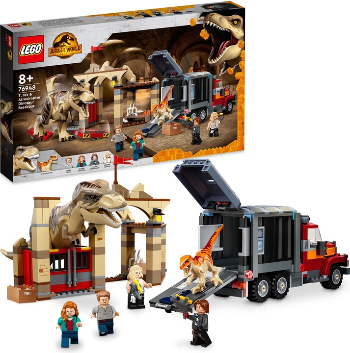 Immagine prodotto LEGO T. Rex e Atrociraptor: epidemia di dinosauri (76948, LEGO Jurassic World)