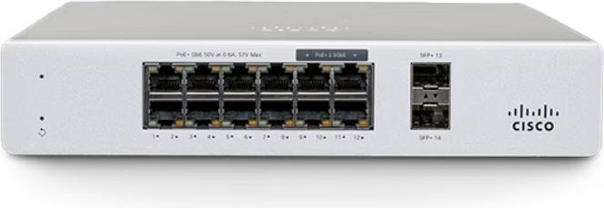 Cisco Meraki PoE+ Switch MS130-12X 14 Port, SFP Anschlüsse: 0 (12 Ports)
