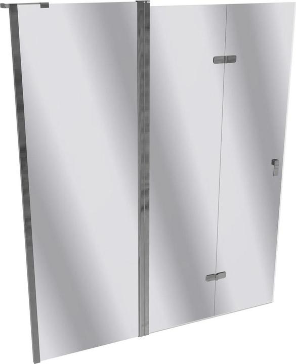 Actual product image Hüppe Design pure folding door, with fixed segment, left-fixing, width 1700mm, height 2000mm (211 cm, 170 cm, 200 cm)