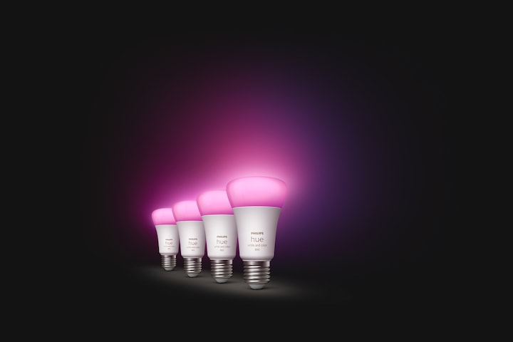 Immagine prodotto Philips Hue White & Color Ambiance BT (E27, 6.50 W, 806 lm, 4 x, F)