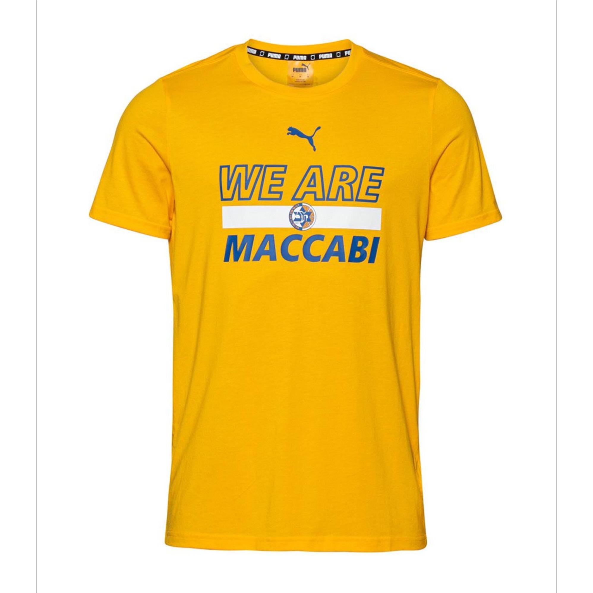 Thumbnail - Puma, Herren, Sportshirt, Maccabi Practice Tee (L), Gelb, L