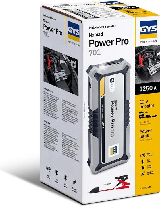 Produktbild GYS Nomad Power 701 - Lithium Jumpstarter, Powerbank (700 A, 4000 mAh)