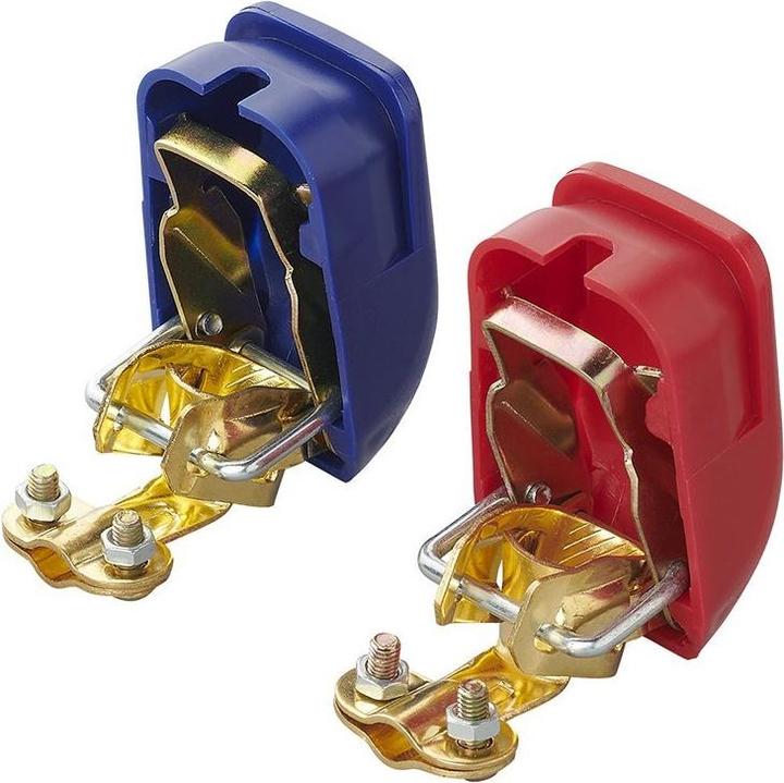 Actual product image ProPlus Battery pole quick connector set (+) and (-) in blister pack