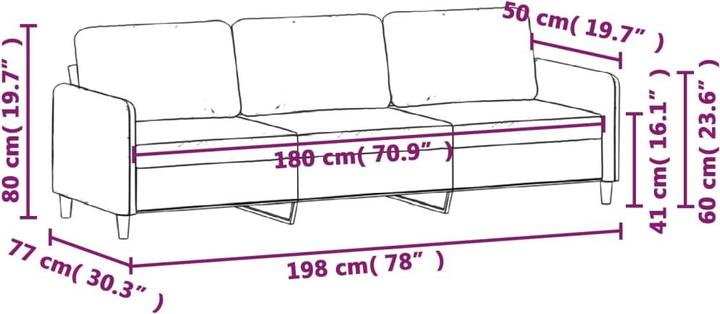 Produktbild vidaXL 3-Sitzer-Sofa (3-Sitzer)