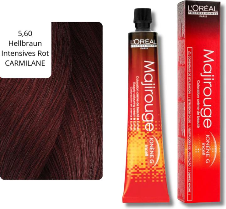 Actual product image L'Oréal Professionnel Majirouge (5.60 light brown intense red CARMILANE)