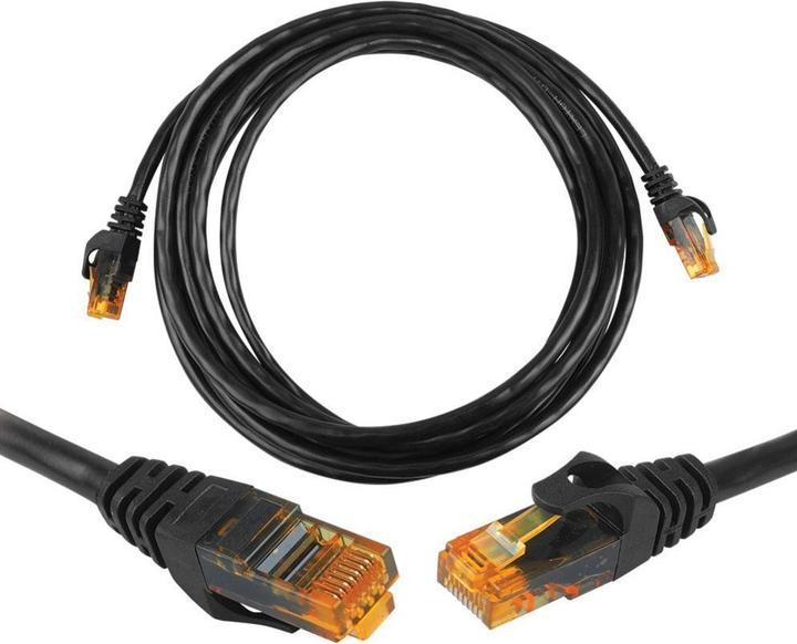 Produktbild Lasmex 8P8C CAT6e UTP Connection network Cable (patchcord) 2m black (UTP, CAT6e, 2 m)