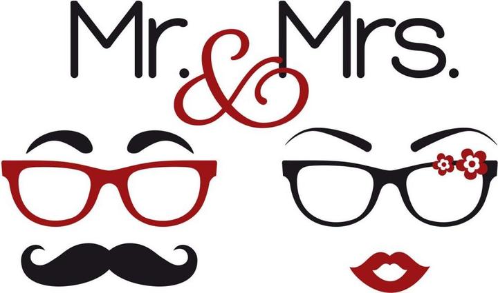 Produktbild Trenddeko Mr. & Mrs. Hipster (100 x 59 cm)