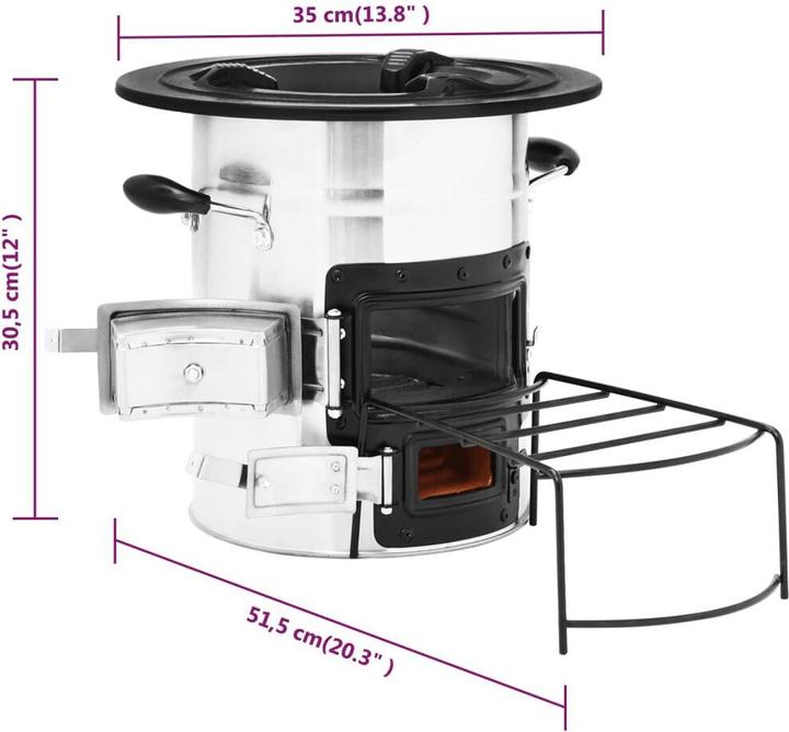 Produktbild vidaXL Camping-Ofen