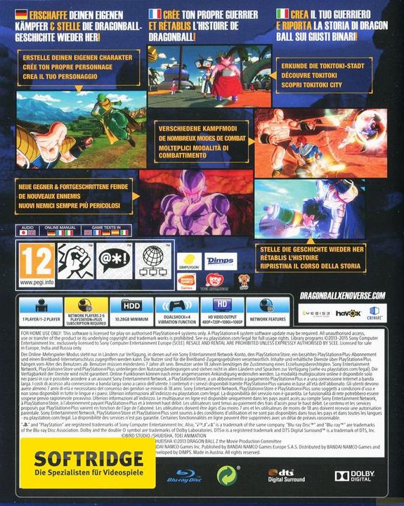 Image du produit Bandai Namco Dragonball : Xenoverse (PS4, Multilingue)