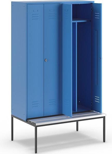 Actual product image Wolf Clothes locker with bench underneath (120 cm, 214 cm)