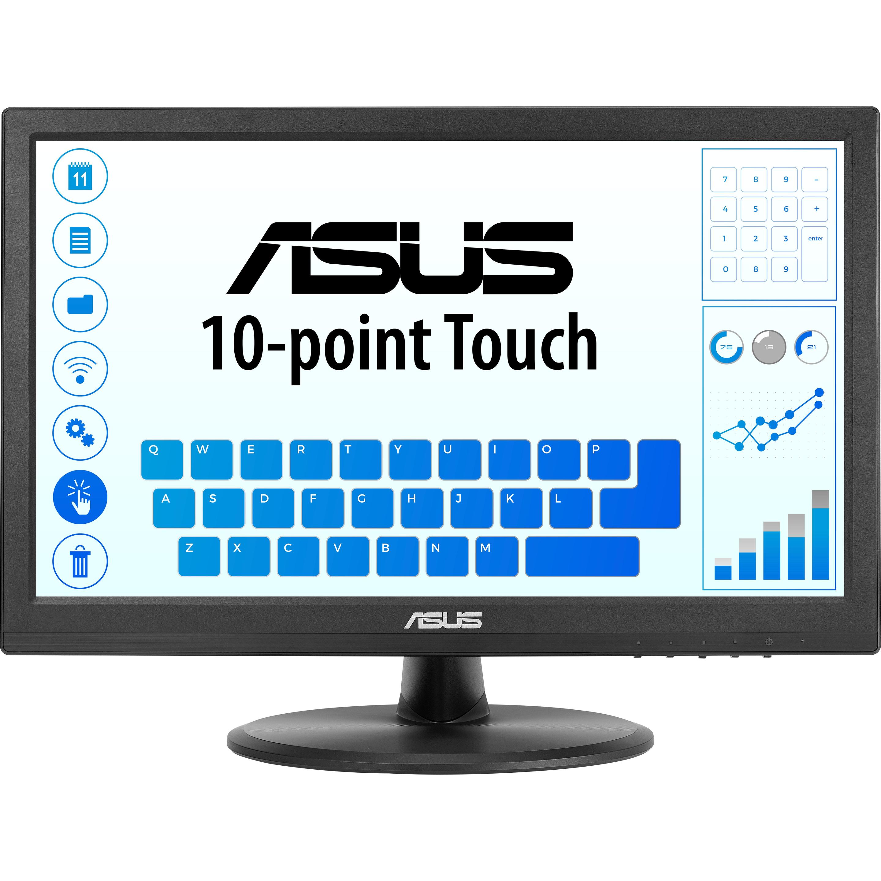 ASUS Touch VT169HE 39.6cm (16:9) FHD HDMI (1920 x 1080 pixel, 15.60"), Monitor, Nero