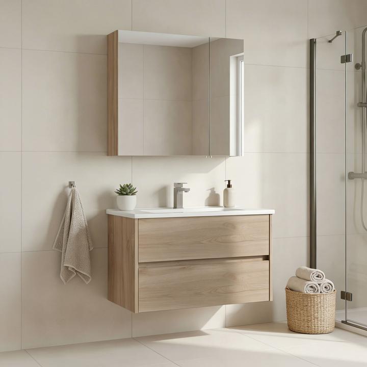 Produktbild Homitis Side 85 v2 Bathroom Cabinet With Sink & Mirror Set (2 Pieces)