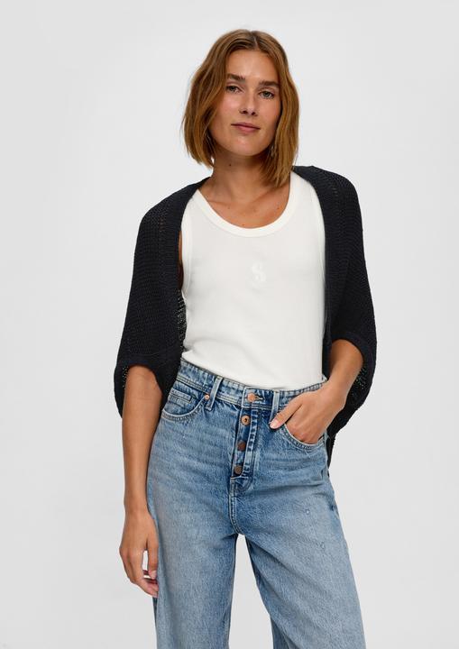 Produktbild s.Oliver Strickjacke Strickponcho aus Baumwollmix (One Size)