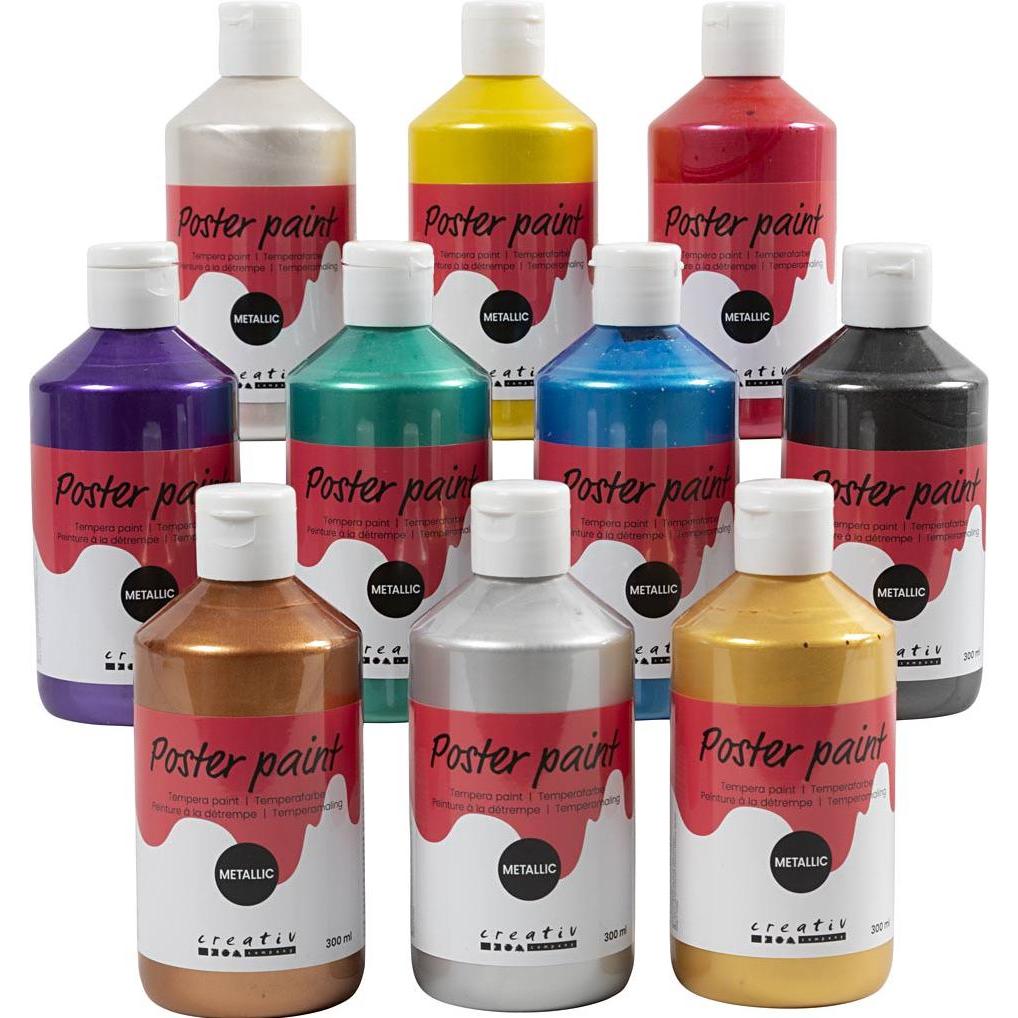 Creativ Company, Colore + Vernice per fai da te, Poster paint Metallic (300 ml)