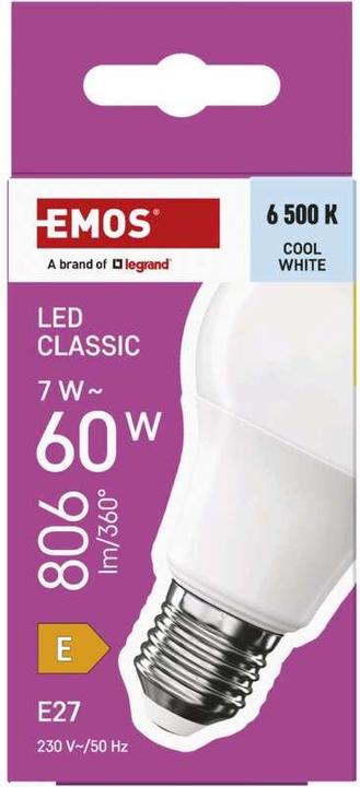 Image du produit Emos Classique A60 (E27, 7 W, 806 lm, 1 x, E)