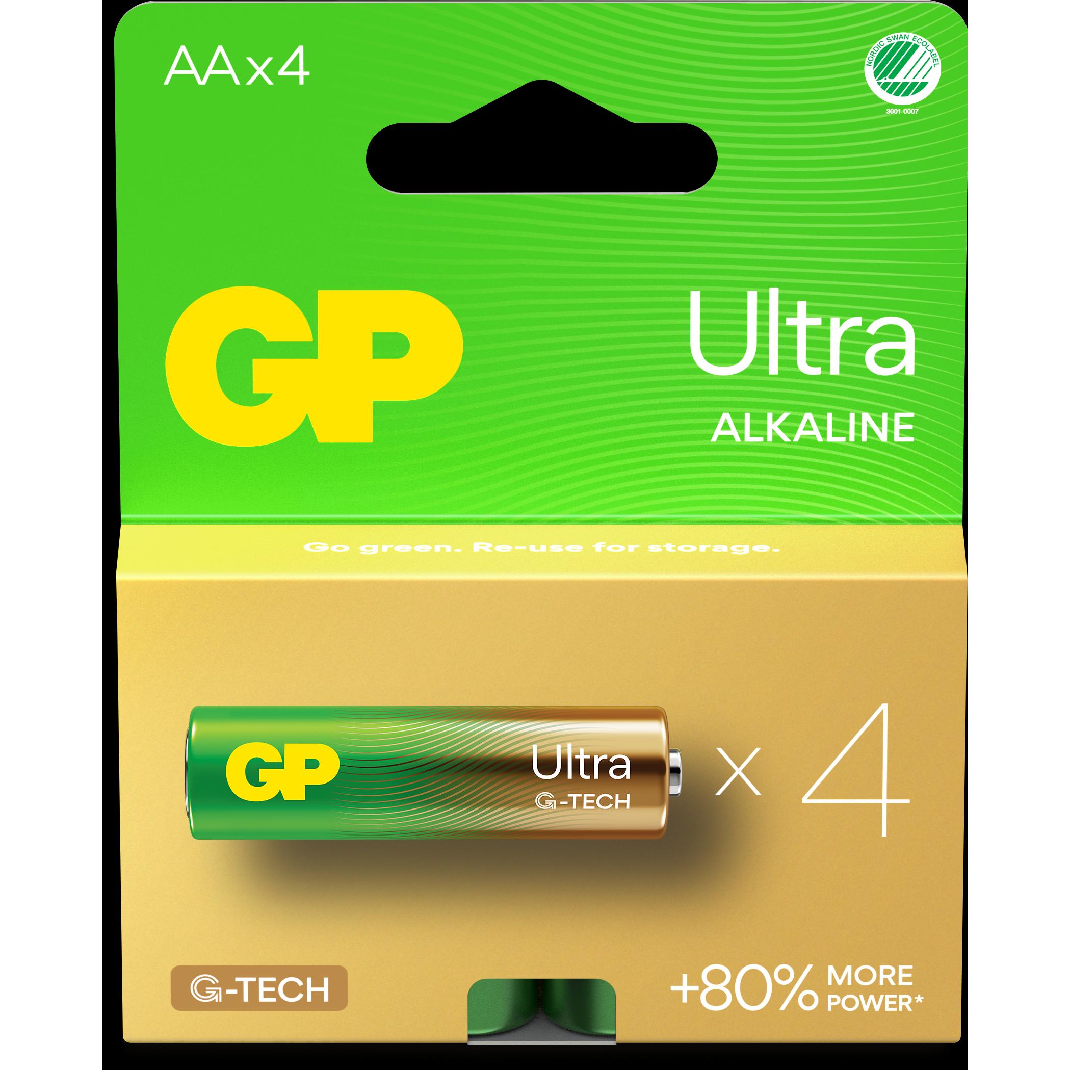 GP Batteries GP 15AU-2U4 A21 LR6 / AA Ultra Battery (4 Stk., AA), Batterien + Akkus