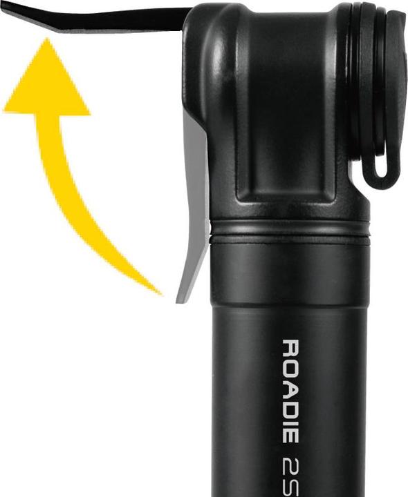 Actual product image Topeak Roadie 2Stage, mini pump, with 2-stage pressure adjustment