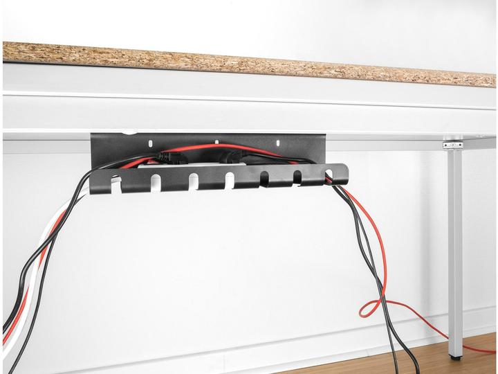 Produktbild Delock Kabelhalterung für Untertischmontage schwarz 2er Set