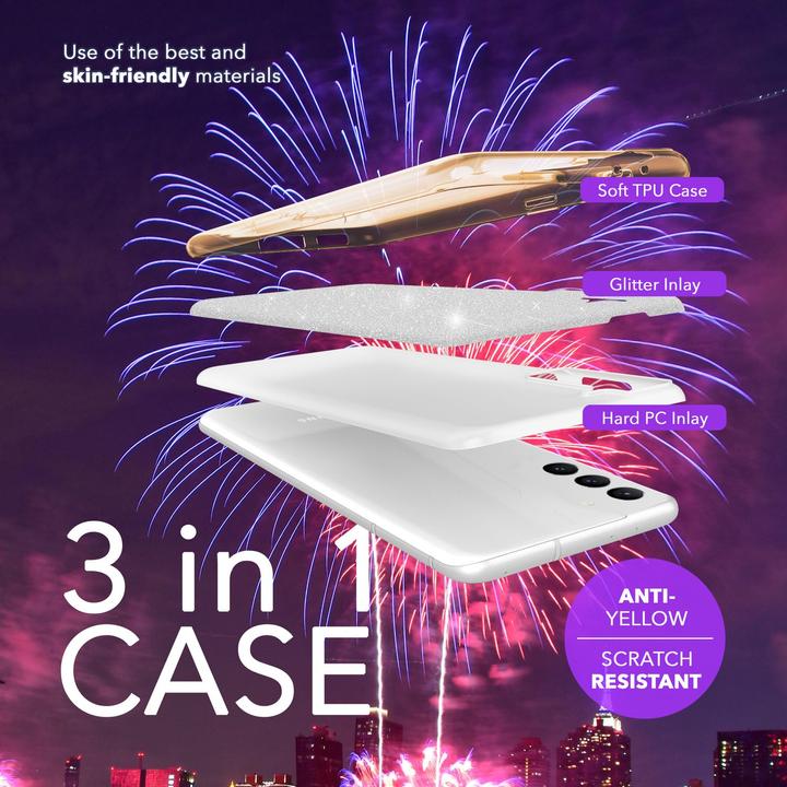 Actual product image Nalia Glitter hybrid cover (Samsung Galaxy S24+)