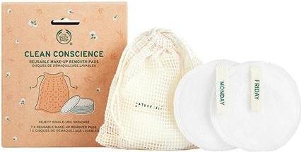 The Body Shop Washable Makeup Remover Pads - Reusable Bamboo Cotton, 7 Pieces (Wash cream)
