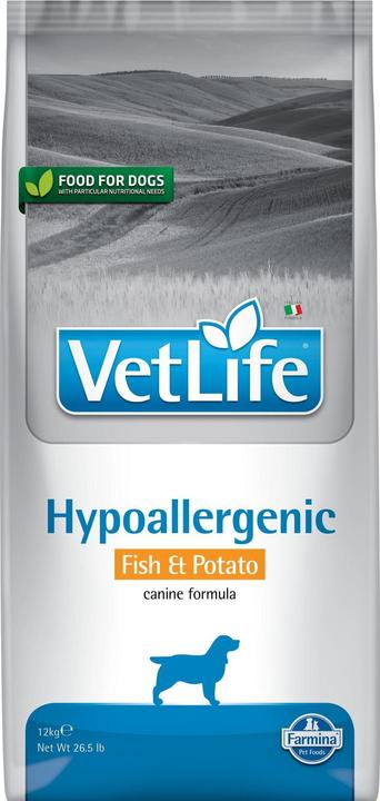 Produktbild Farmina Vet Life Hypoallergener Fisch- und Kartoffelhund 12kg (Adult, 1 Stk., 12000 g)