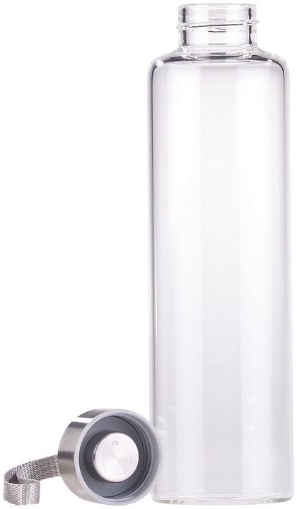 Actual product image Pearl Set of 4 drinking bottles made of borosilicate glass, dishwasher safe (0.55 l)