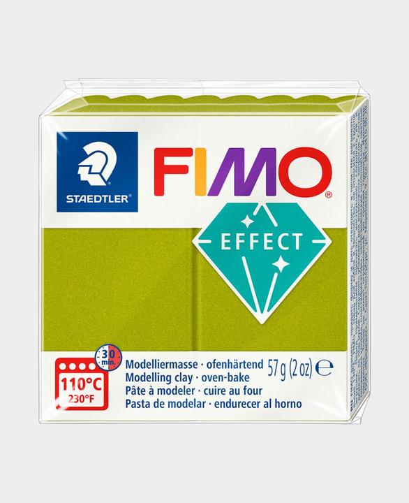 Actual product image Fimo Mod.masse effect green metallic