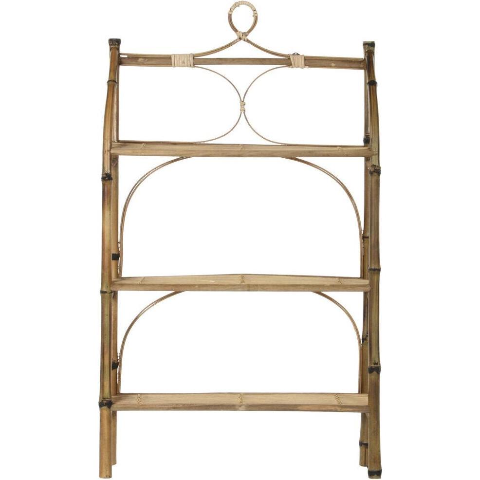 DKD Home Decor, Scaffale, Shelves Natural Rattan Bamboo 3 Shelves (62 x 15 x 103 cm)
