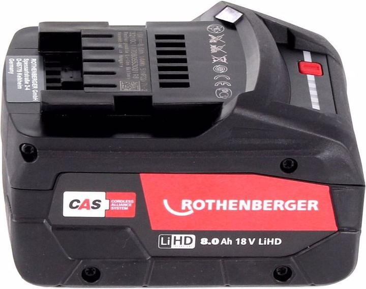 Produktbild Rothenberger ROMAX 4000 Akku Pressmaschine 18 V Li-Ion elektrohydraulisch im Transportkoffer mit 8 A