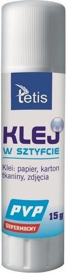 Actual product image Tetis PVP glue stick (colourless) 15g (20 pieces) BG112-B