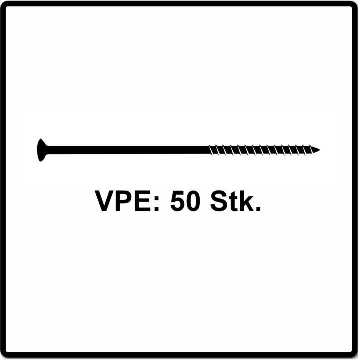 Immagine prodotto Fischer Power-Fast II FPF II Vite truciolare 6.0x120 mm 50 pezzi ( 670690 ) Testa svasata con Torx Te (50 Viti per pezzo)