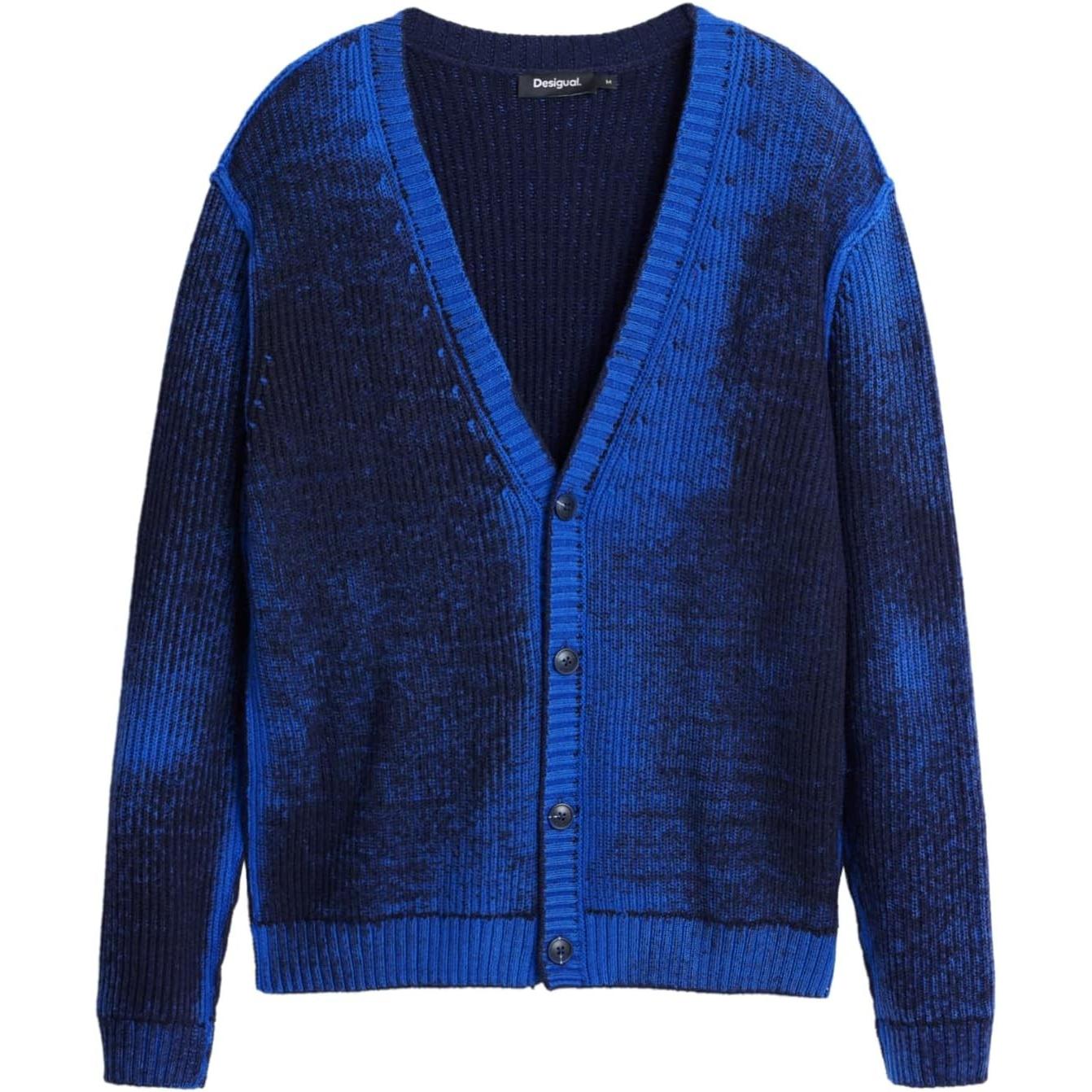 Desigual, Herren, Pullover, Scratch, Blau, Mehrfarbig, (S)