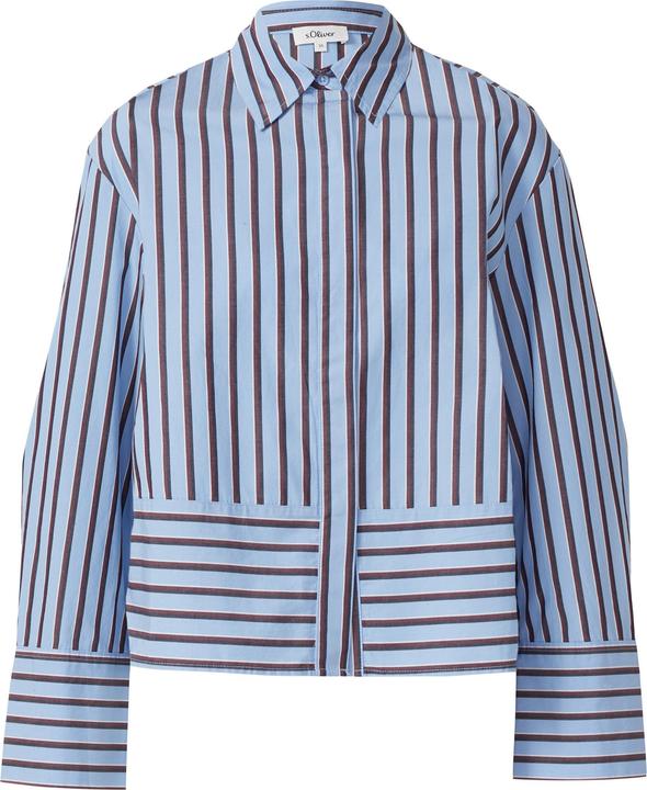 Immagine prodotto s.Oliver Bluse Gestreifte Baumwollbluse im Relaxed Fit (48)