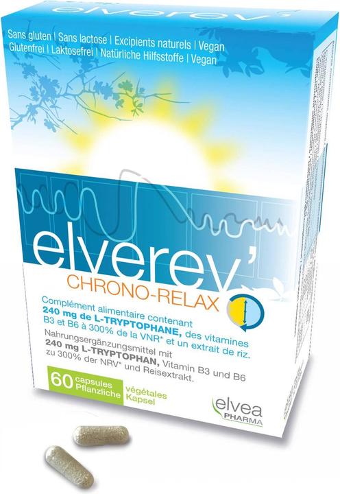 Actual product image Elvea Pharma Elverev Chrono-Relax (60 Piece, Capsules, 48 g)